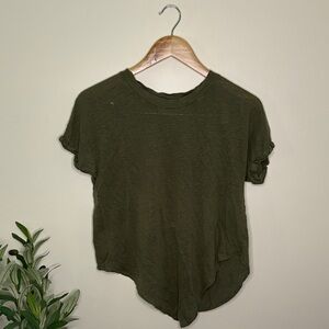 Lou & Grey Forest Green Short Sleeve Top